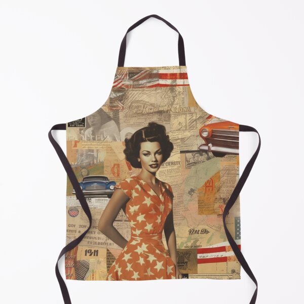 Item preview, America Retro Vintage Patchwork of Americana Pattern Collage designed and sold by BrandonArtWorld.