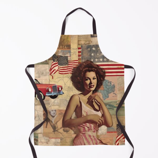 Item preview, America Retro Vintage Patchwork of Americana Pattern Collage designed and sold by BrandonArtWorld.