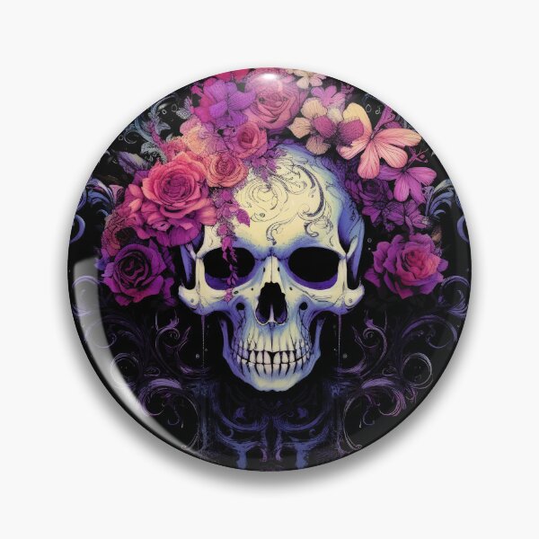 Item preview, Twilight Floral Skull designed and sold by cryoxene.