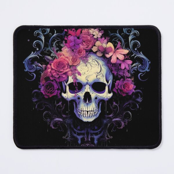 Item preview, Twilight Floral Skull designed and sold by cryoxene.