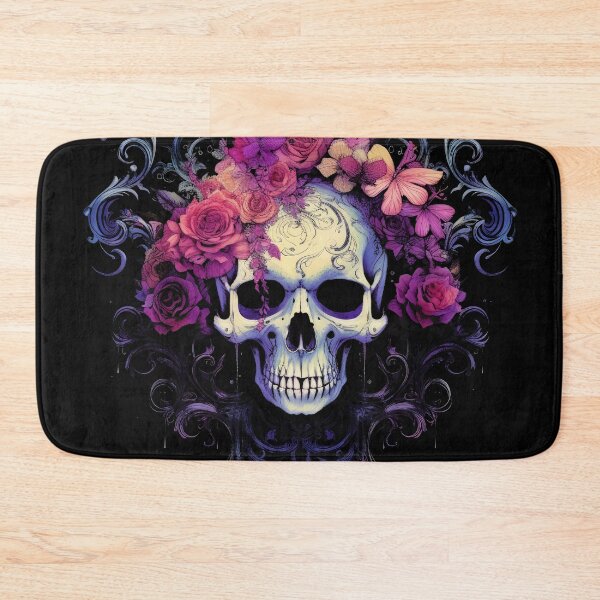 Item preview, Twilight Floral Skull designed and sold by cryoxene.