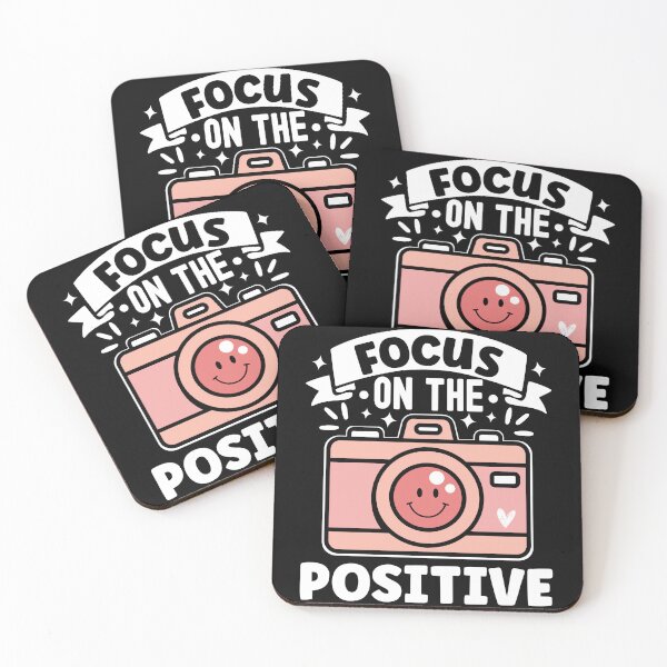 Item preview, Focus On the Positive | Positive Affirmation Cute Orange Camera - Black designed and sold by PearlMoonGrapes.