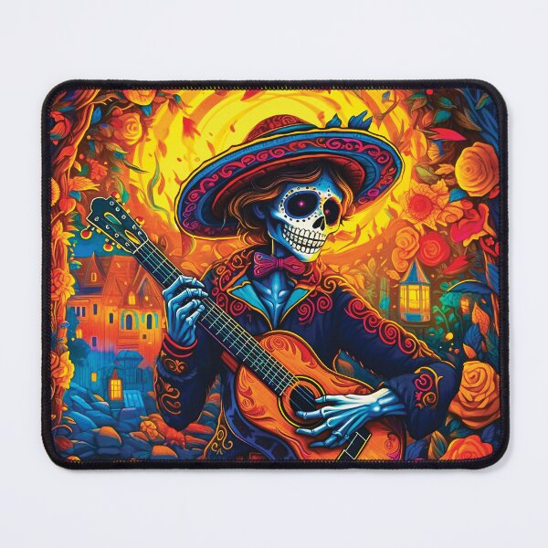 Item preview, El Guitarrista - Día de los Muertos - The Guitarist - Day of the Dead designed and sold by Rickie Pauley.