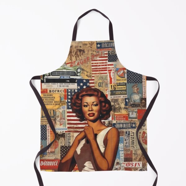 Item preview,  America Retro Vintage Patchwork of Americana Pattern Collage designed and sold by BrandonArtWorld.