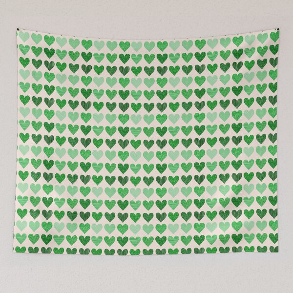 Item preview, green hearts designed and sold by Alainna Parungao.