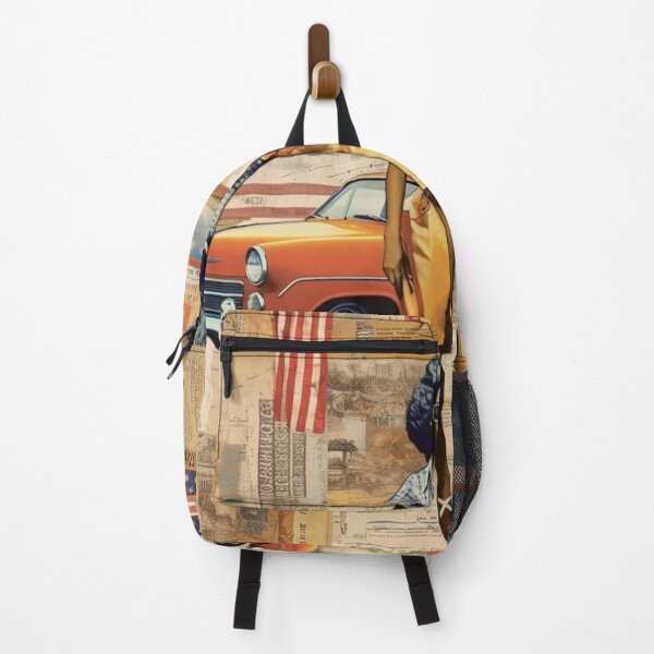 Item preview,   America Retro Vintage Patchwork of Americana Pattern Collage designed and sold by BrandonArtWorld.
