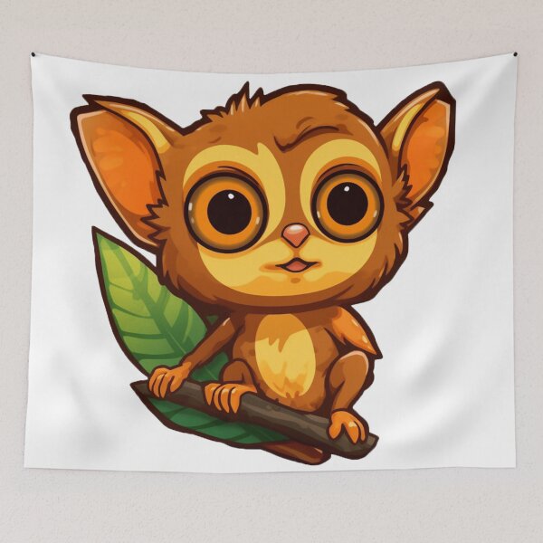Item preview, Cute cartoon lemur designed and sold by Stickermagician.