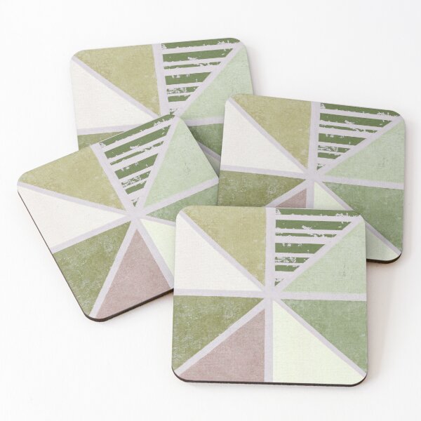 Item preview, Tile Geometric - Green & Pink designed and sold by Sarah Thorpe Designs .