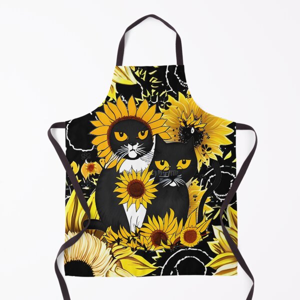Item preview, Two Crazy Black Cats in Sunflowers designed and sold by purplesensation.
