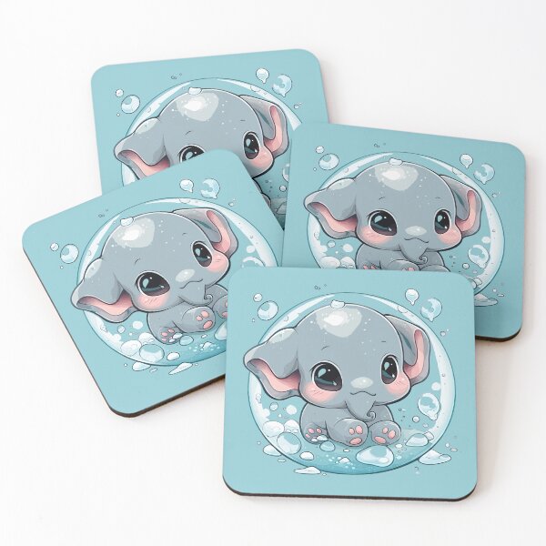 Item preview, Cute Baby Elephant Kawaii Collection #1 designed and sold by LLCuteKawaii.