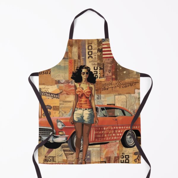 Item preview, America Retro Vintage Patchwork of Americana Pattern Collage designed and sold by BrandonArtWorld.