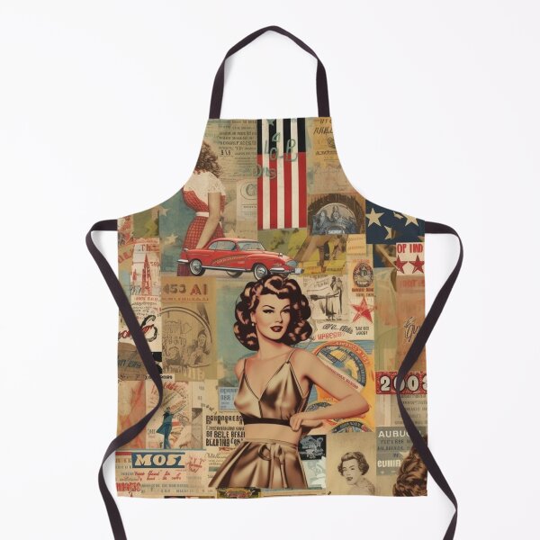 Item preview, America Retro Vintage Patchwork of Americana Pattern Collage designed and sold by BrandonArtWorld.