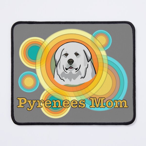 Item preview, Pyrenees mom, colorful retro style, fun dog design  designed and sold by SHSDesigns.