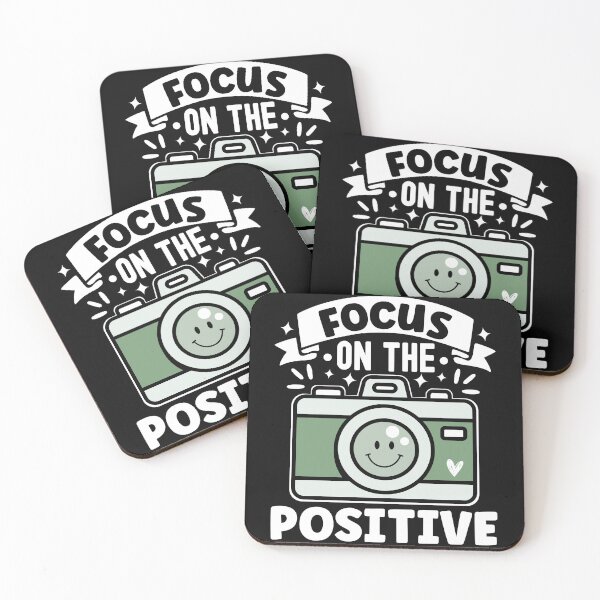 Item preview, Focus On the Positive | Positive Affirmation Cute Green Camera - Black designed and sold by PearlMoonGrapes.