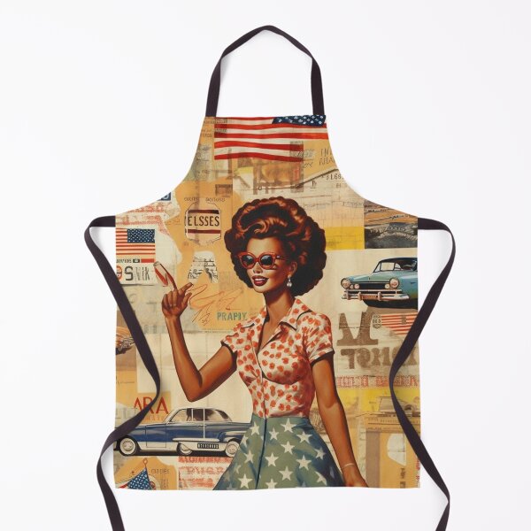 Item preview, America Retro Vintage Patchwork of Americana Pattern Collage designed and sold by BrandonArtWorld.