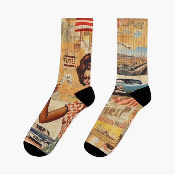 Item preview,  America Retro Vintage Patchwork of Americana Pattern Collage designed and sold by BrandonArtWorld.