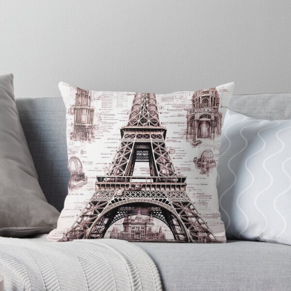 Item preview, Eiffel Tower Blueprint - Architectural Design Collection designed and sold by MaxMagnuson.