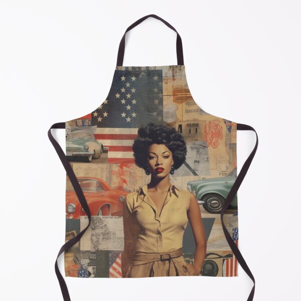 Item preview,  America Retro Vintage Patchwork of Americana Pattern Collage designed and sold by BrandonArtWorld.