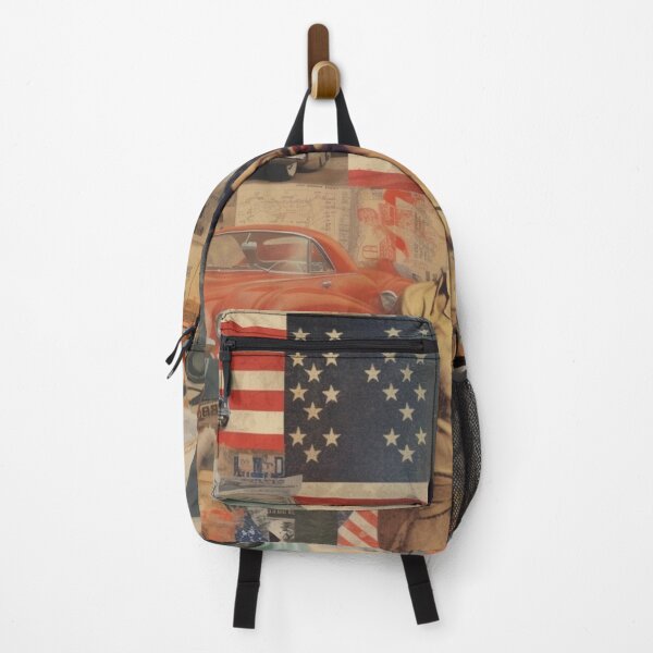 Item preview, America Retro Vintage Patchwork of Americana Pattern Collage designed and sold by BrandonArtWorld.