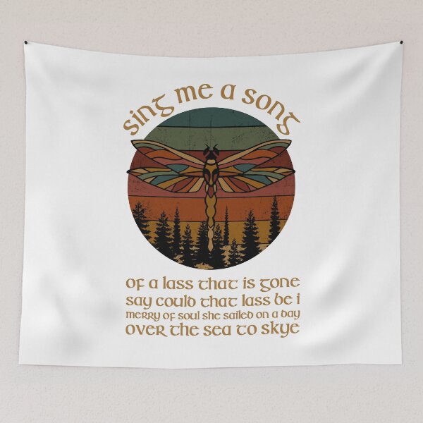 Item preview, Outlander Theme Sing Me A Song Lyrics Dragonfly, Skye Boat Song Claire Jamie Fraser designed and sold by BrianGunter564.