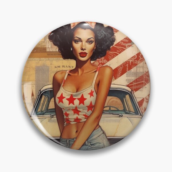Item preview, America Retro Vintage Patchwork of Americana Pattern Collage designed and sold by BrandonArtWorld.