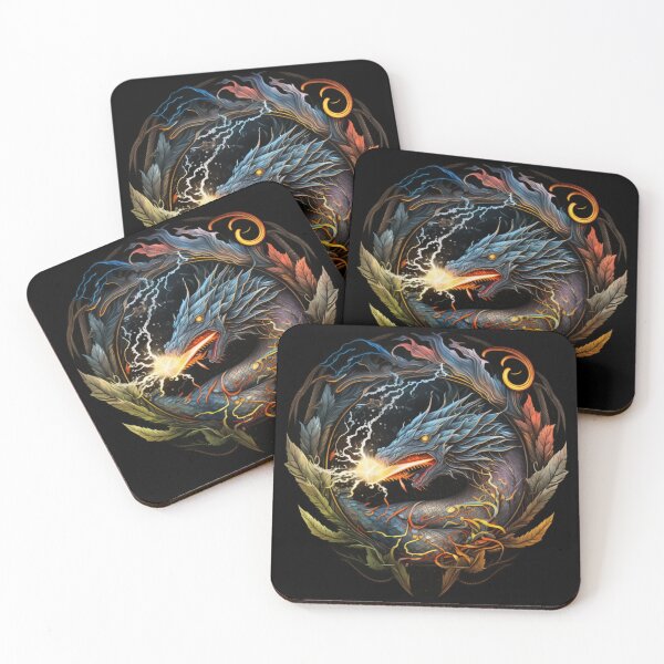 Item preview, Elemental Dragon | Force of Nature | Fire Breath, Leafs, Lightning designed and sold by FantasySoul.