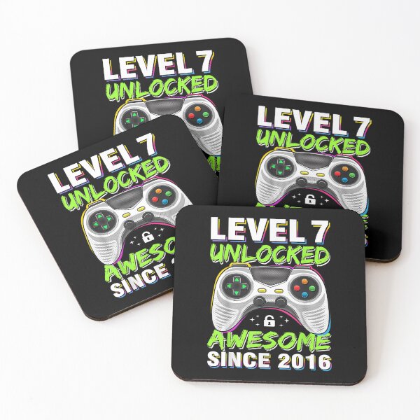 Item preview, Seven 7yr BDay Son Boy Funny Gamer 7th 7 Years Old Birthday designed and sold by retro-vectors.