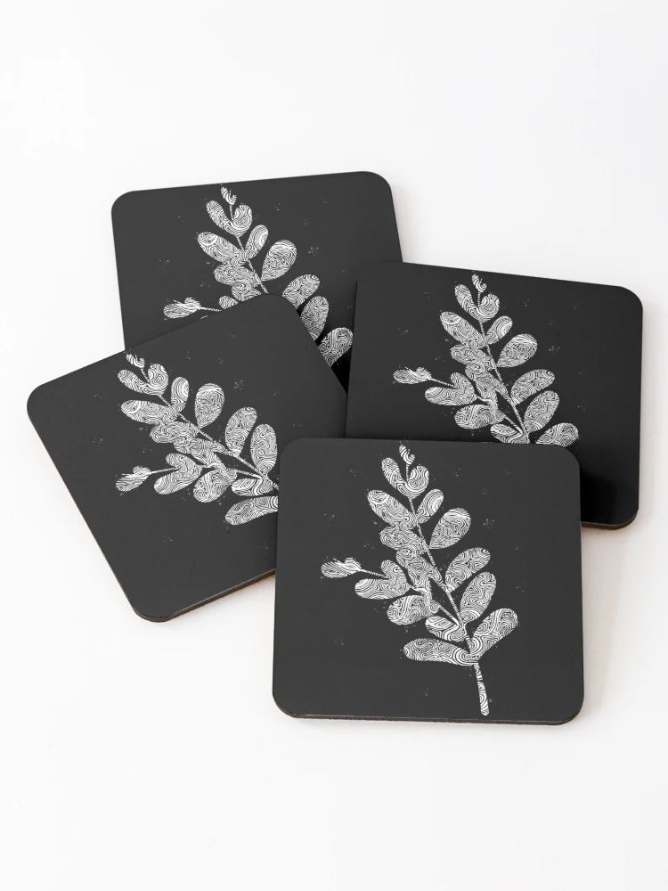 Thumbnail 1 of 5, Coasters (Set of 4), Leaf Design designed and sold by RuthHartes.