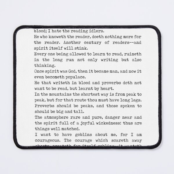 Item preview, Write with blood - Friedrich Nietzsche Poem - Literature - Typewriter Print designed and sold by Studio Grafiikka.