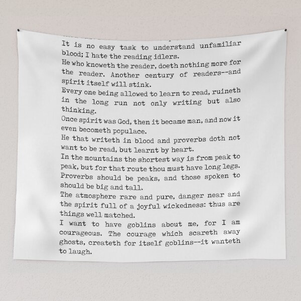Item preview, Write with blood - Friedrich Nietzsche Poem - Literature - Typewriter Print designed and sold by Studio Grafiikka.