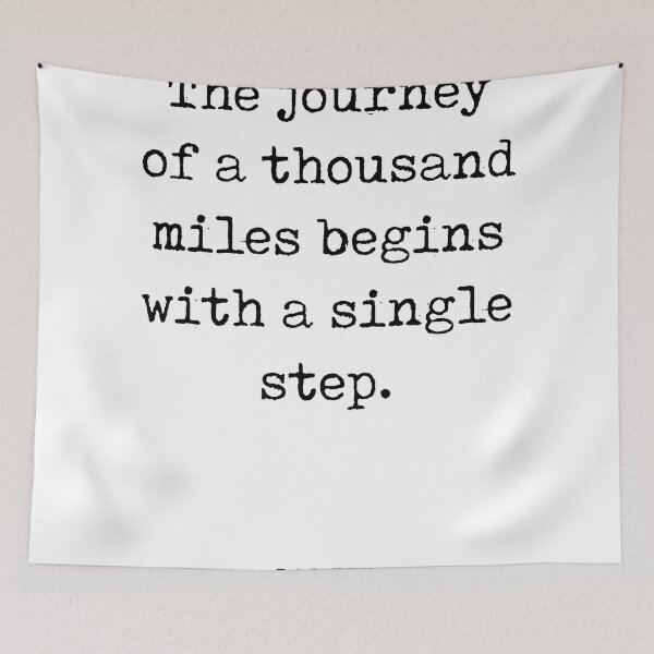 Item preview, The journey of a thousand miles - Lao Tzu Quote - Literature - Typewriter Print designed and sold by Studio Grafiikka.