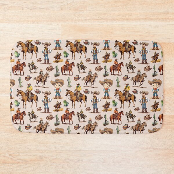 Item preview, Cowboy Cartoon Pattern designed and sold by ArtMeetsPizza.