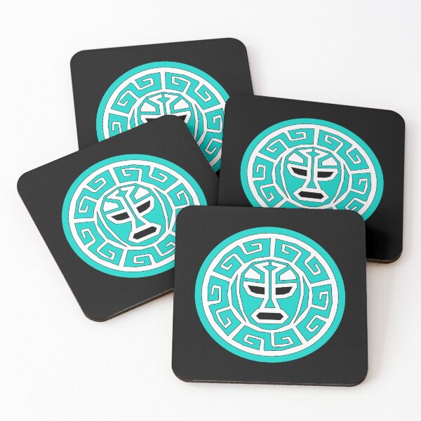 Item preview, Aztec Calendar Mexican Wrestler Green Mask designed and sold by the Zarock Shop.