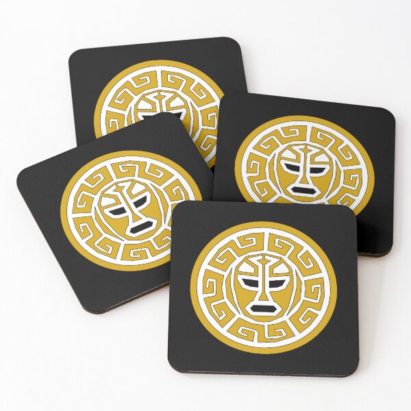 Item preview, Aztec Calendar Mexican Wrestler Golden Mask designed and sold by the Zarock Shop.
