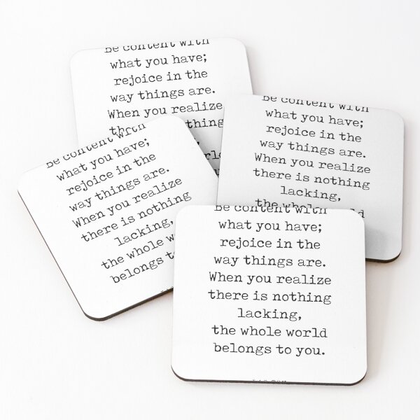 Item preview, Be content with what you have - Lao Tzu Quote - Literature - Typewriter Print designed and sold by Studio Grafiikka.
