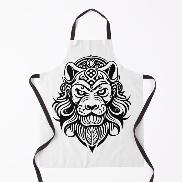 Item preview, Fu dog mask tattoo mandala art designed and sold by Estalon.