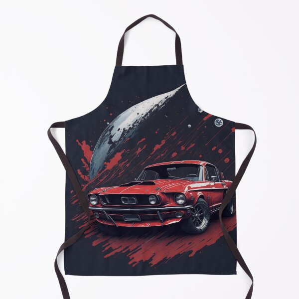Artikelvorschau, Lebendiges Meisterwerk: Hochdetaillierter roter Shelby Mustang im Rahmen mit abstraktem Aquarell-Hintergrund entworfen und verkauft von RedArtG09.