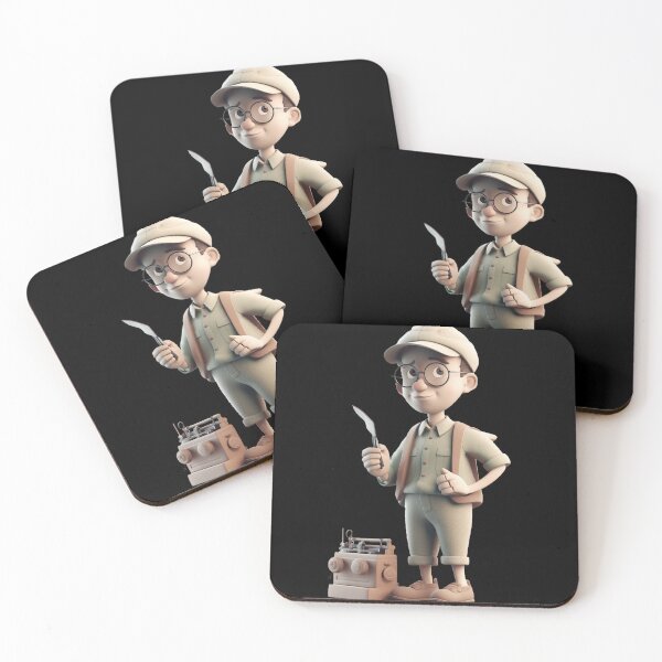 Item preview, 3D character in Notion style, with a vintage look designed and sold by iDezine GD.