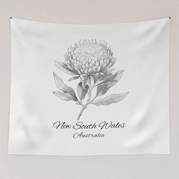 Item preview, New South Wales Waratah | Flowers of Australia designed and sold by StickeryPickery.