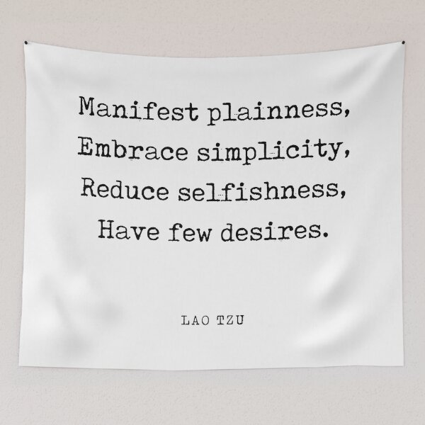 Item preview, Manifest plainness - Lao Tzu Quote - Literature - Typewriter Print designed and sold by Studio Grafiikka.