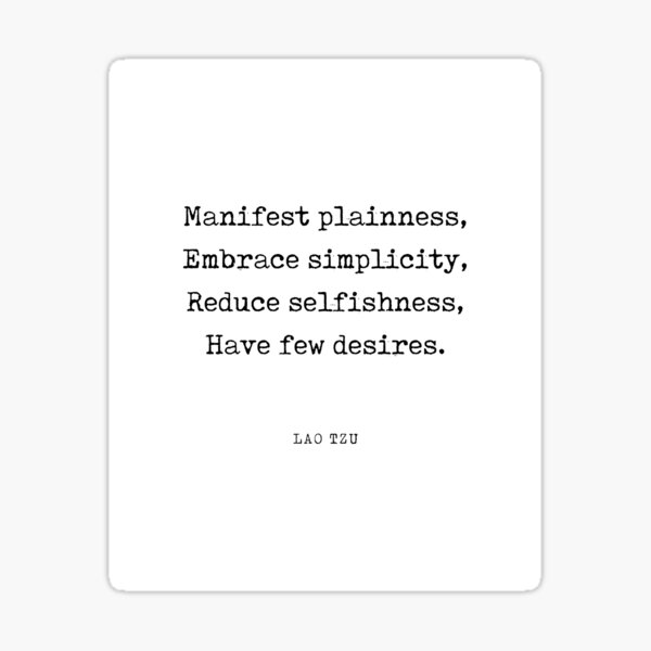 Aperçu de l'œuvre Manifest plainness - Lao Tzu Quote - Literature - Typewriter Print créée et vendue par Studio Grafiikka.