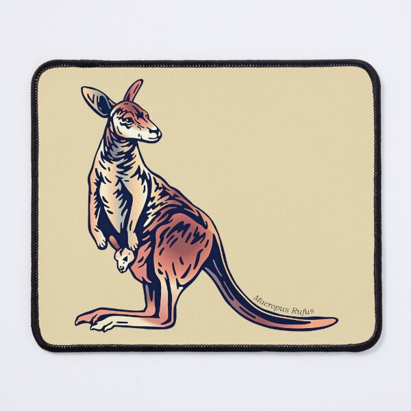 Item preview, Australian red kangaroo Macropus Rufus with baby joey designed and sold by headpossum.