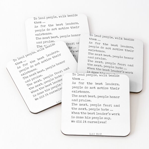 Item preview, The best leader - Lao Tzu Quote - Literature - Typewriter Print designed and sold by Studio Grafiikka.