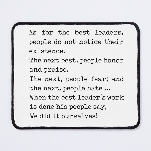 Item preview, The best leader - Lao Tzu Quote - Literature - Typewriter Print designed and sold by Studio Grafiikka.