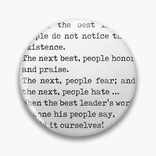 Item preview, The best leader - Lao Tzu Quote - Literature - Typewriter Print designed and sold by Studio Grafiikka.