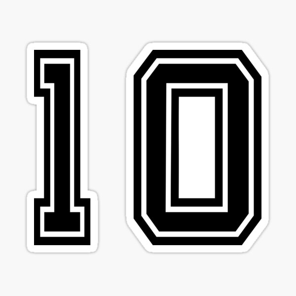 Number 10 Stickers for Sale