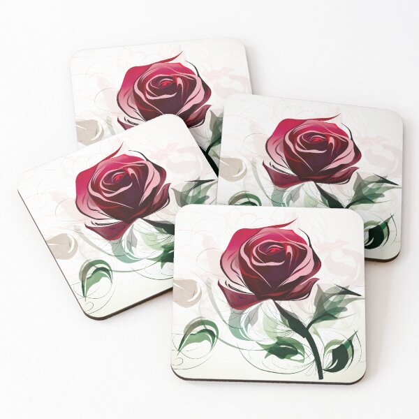 Item preview, Red Rose - Romantic illustration in vivid style designed and sold by MONDOPLY.