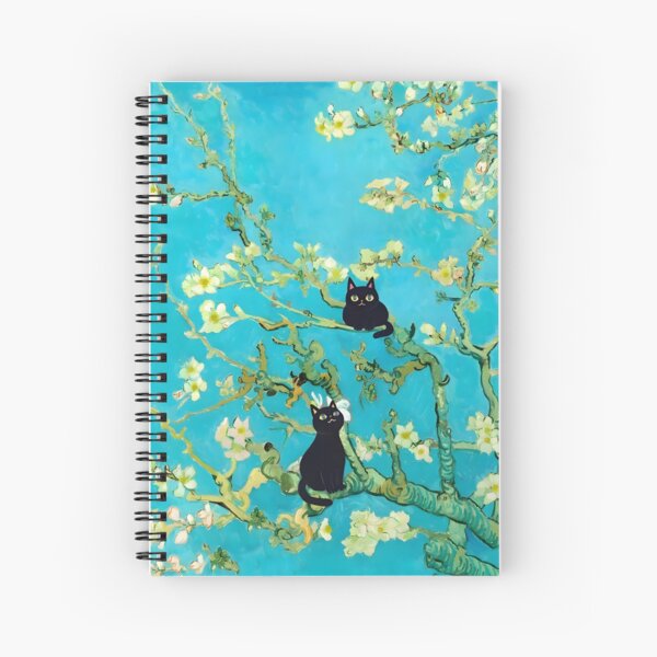 Aperçu de l'œuvre Chat aux fleurs d'amandier de Van Gogh créée et vendue par outdoorway.
