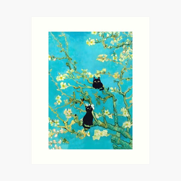 Item preview, Van Gogh Almond Blossoms Cat designed and sold by outdoorway.