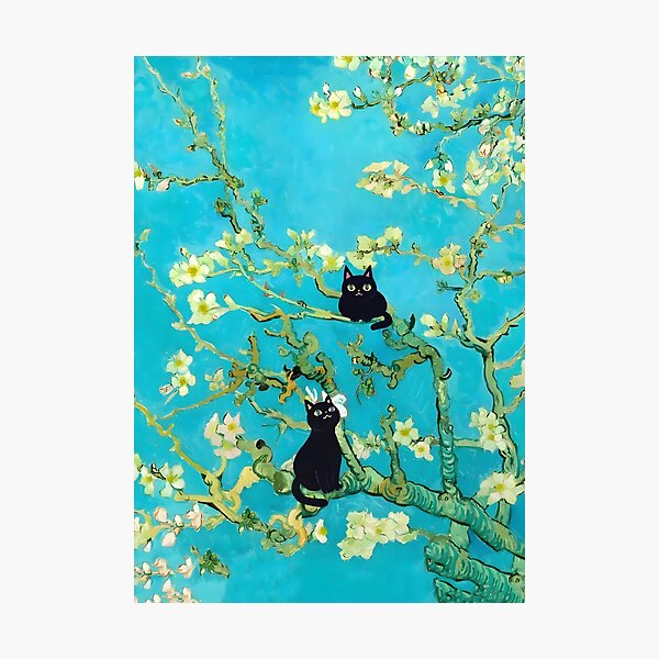 Item preview, Van Gogh Almond Blossoms Cat designed and sold by outdoorway.